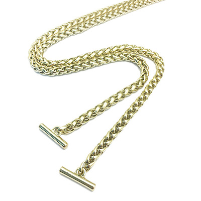 灯笼链包包乐动网站-乐动（中国）
箱包五金配件浅金色BSK链金属孖圆链包包配件直供